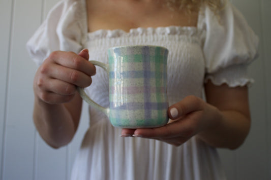 No. 11 Speckled Gingham Mug 275ml