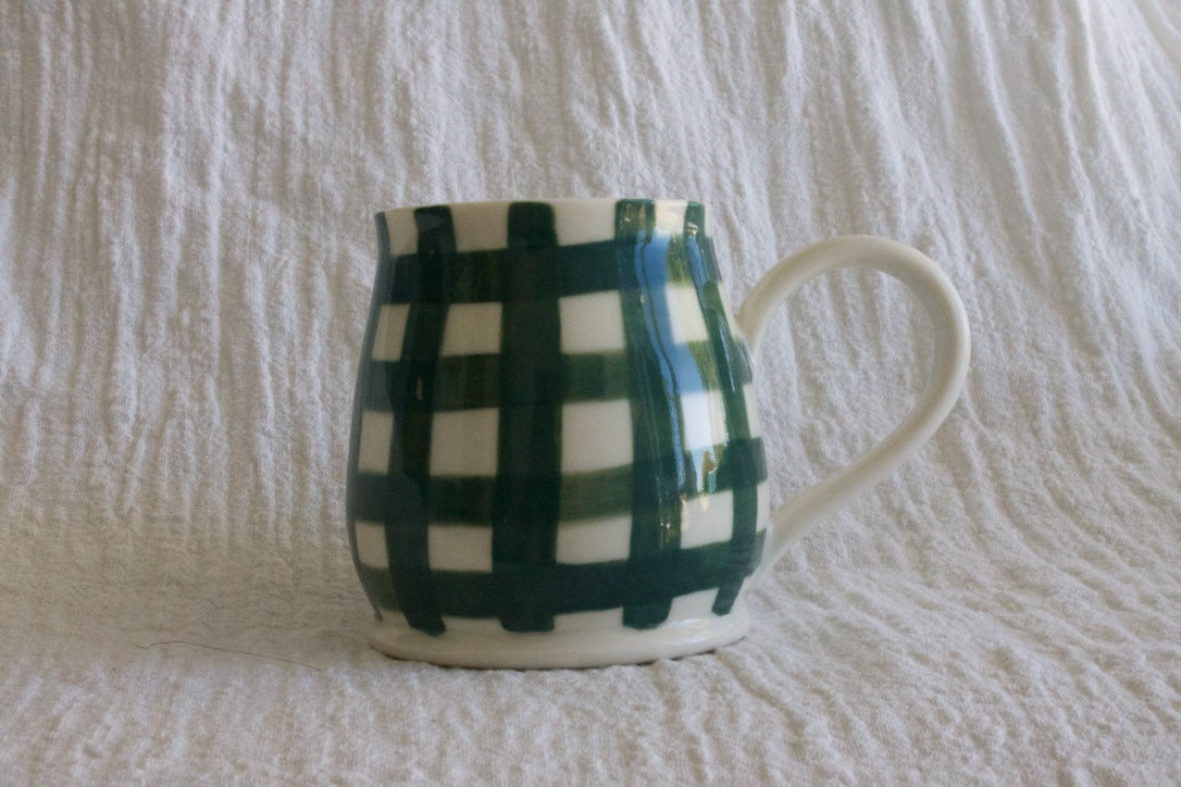 No. 10 Green Gingham Teacup 220ml