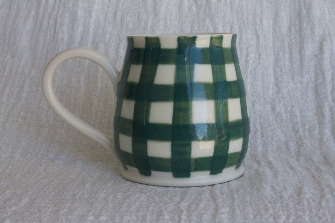 No. 10 Green Gingham Teacup 220ml